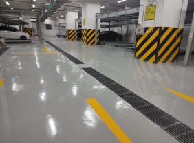 CUNG CẤP THI CÔNG SƠN TẦNG HẦM, SƠN KẺ VẠCH LIM TOWER TÔN ĐỨC THẮNG Q1